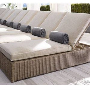 giường tắm nắng nhựa giả mây GTN-05