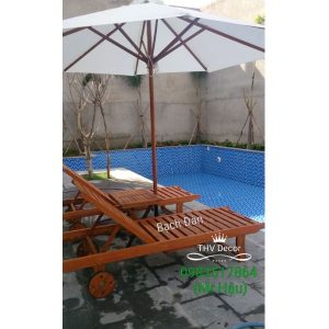 giường tắm nắng gỗ nhập nhẩu GTN-0205