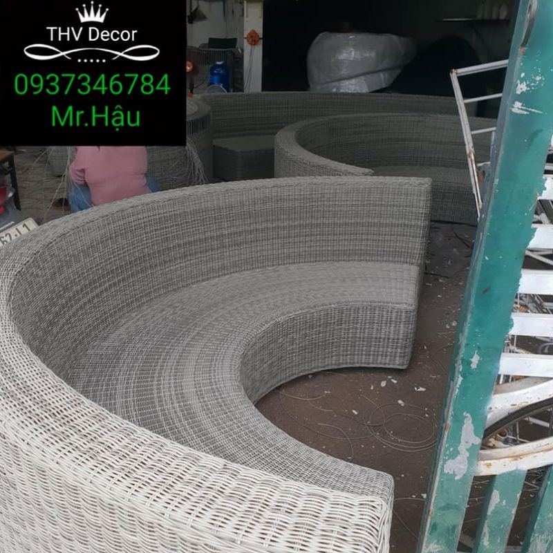 giường tắm nắng nhựa giả mây ngoài trời (1)