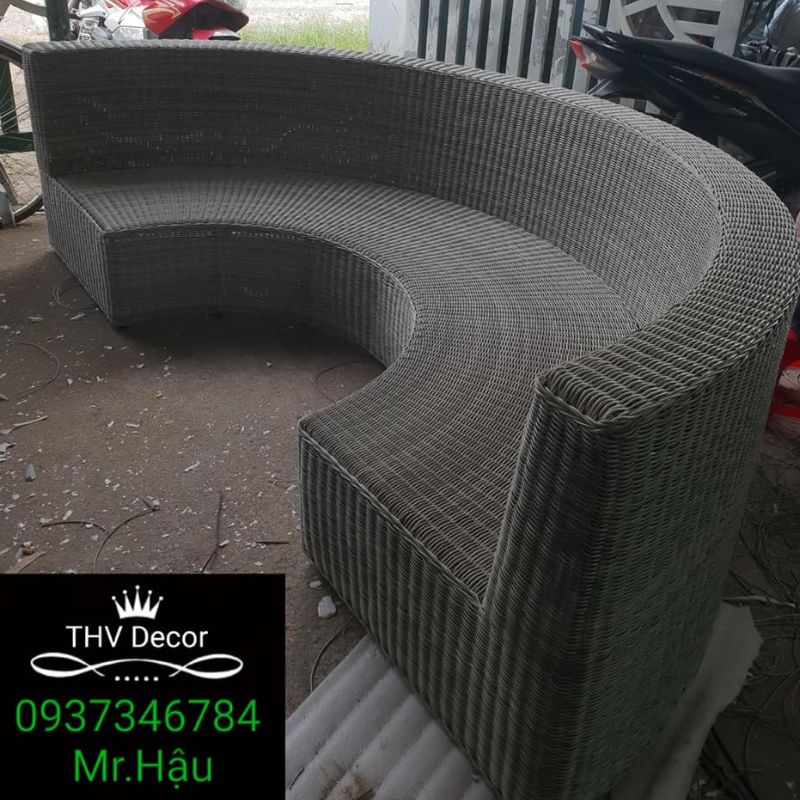 giường tắm nắng nhựa giả mây ngoài trời (1)