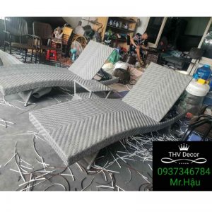 giường tắm nắng nhựa giả mây cao cấp